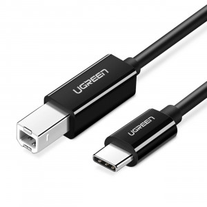 Кабел за принтер UGREEN USB Type C към USB Type B 480Mb/s 2m черен (US241)