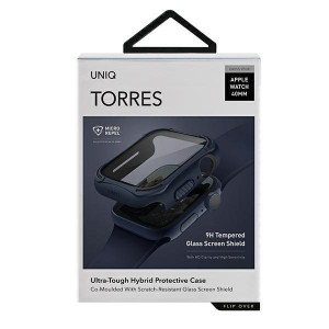 Калъф за корпус със стъклен протектор UNIQ Torres - Apple Watch 40mm SE / 40mm Series 6 / 40mm Series 5 / 40mm Series 4 case. / nautical син - Img 6