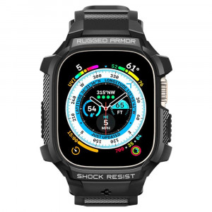 Калъф за корпус с каишка SPIGEN Rugged Armor Pro - Apple Watch Ultra 49mm / Ultra 2 49mm черен - Img 3