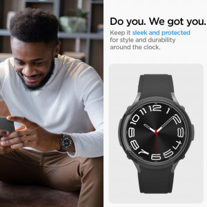 Калъф за корпус SPIGEN Liquid Air - Samsung Galaxy Watch6 Classic 47mm черен мат - Img 12