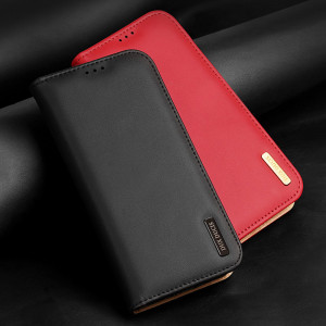 Калъф тип книга от естествена кожа DUX DUCIS Hivo със система против кражба - Samsung Galaxy S22+ син - Img 17