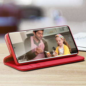 Калъф тип книга от естествена кожа DUX DUCIS Hivo със система против кражба - Samsung Galaxy S23 Ultra кафяв - Img 16