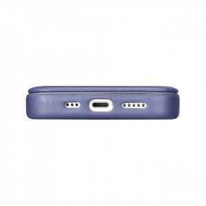 Калъф тип книга от естествена кожа iCARER CE Oil Wax Premium MagSafe - iPhone 14 Pro Max светлолилав - Img 10