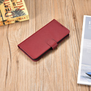 Калъф тип книга от естествена кожа iCARER Haitang - Samsung Galaxy S22+ червен - Img 11