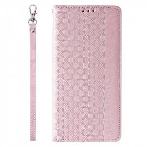 Калъф тип книга с връзка Magnet Strap - iPhone 14 Pro Max розов - Img 5