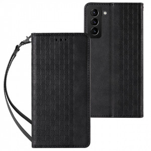 Калъф тип книга с връзка Magnet Strap - Samsung Galaxy S22+ черен - Img 1