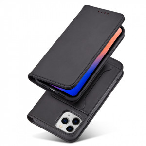 Калъф тип книга с външен джоб Magnet Card - iPhone 12 Pro Max черен - Img 3