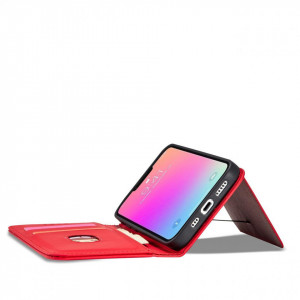 Калъф тип книга с външен джоб Magnet Card - iPhone 13 Pro Max червен - Img 10