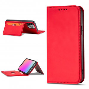 Калъф тип книга с външен джоб Magnet Card - iPhone 14 Pro червен - Img 13