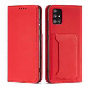 Калъф тип книга с външен джоб Magnet Card - Samsung Galaxy A04s / A13 5G червен - Img 1