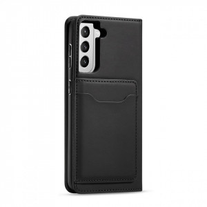 Калъф тип книга с външен джоб Magnet Card - Samsung Galaxy S22+ черен - Img 7