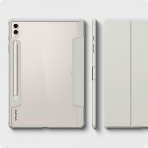 Калъф тип книга с място за стилус и подсилени ръбове SPIGEN Ultra Hybrid Pro - Samsung Galaxy Tab S9+ (12.4") сив - Img 16