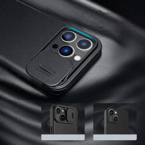 Калъф тип книга с подвижно покритие за камерата NILLKIN Qin Cloth Pro - iPhone 14 Pro син - Img 8