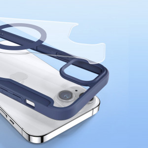 Калъф тип книга с прозрачен гръб DUX DUCIS Skin X Pro MagSafe - iPhone 15 Plus син - Img 12