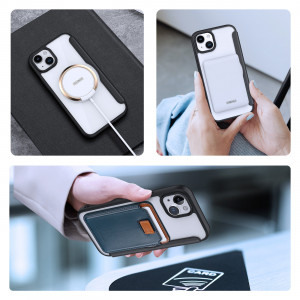 Калъф тип книга с прозрачен гръб DUX DUCIS Skin X Pro MagSafe - iPhone 15 Plus черен - Img 10