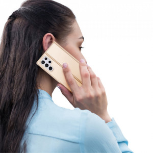 Калъф тип книга DUX DUCIS Skin Pro - Samsung Galaxy S22 Ultra златист - Img 9