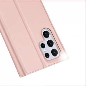 Калъф тип книга DUX DUCIS Skin Pro - Samsung Galaxy S22 Ultra розов - Img 3