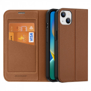 Калъф тип книга DUX DUCIS Skin X2 - iPhone 14 Plus кафяв - Img 1
