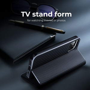 Калъф тип книга FORCELL Luna Carbon - Xiaomi 12 Lite черен - Img 8
