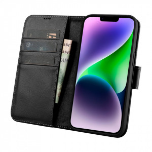 Калъф тип книга iCARER Wallet 2в1 против кражба - iPhone 14 Plus черен - Img 4