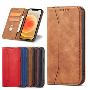 Калъф тип книга Magnet Fancy - iPhone 12 Pro Max кафяв - Img 4