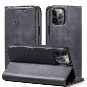 Калъф тип книга Magnet Fancy - iPhone 12 Pro Max черен - Img 2