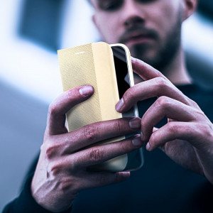 Калъф тип книга Sensitive - iPhone 15 златист - Img 9
