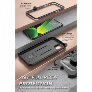 Калъф 360° със стойка и клипс SUPCASE Unicorn Beetle Pro - iPhone 11 черен - Img 5
