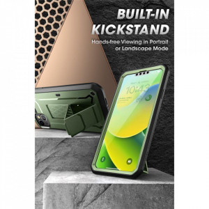 Калъф 360° със стойка и клипс SUPCASE Unicorn Beetle Pro - iPhone 14 Plus зелен - Img 4