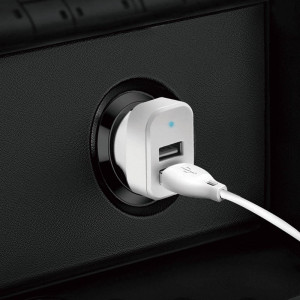 Комплект зарядни за кола DUDAO 2.4A 2x USB Type A + кабел 3в1 Lightning / USB Type C / Micro USB (R7) бяло - Img 4