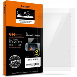 Комплект от 2 бр. Закален стъклен протектор SPIGEN Glas. Tr Slim за Nintendo Switch OLED - Img 6