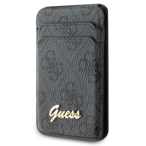 Магнитен джоб за карти със стойка GUESS 4G Classic Logo GUWMSHG4SHK MagSafe черен - Img 1
