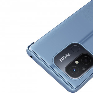 Огледален калъф тип книга Clear View - Xiaomi Poco C55 / Redmi 12C черен - Img 7