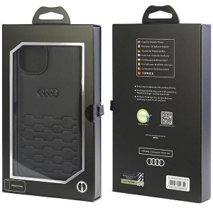 Оригинален гръб от еко кожа Audi GT Synthetic Leather - iPhone 15 Plus черен - Img 4