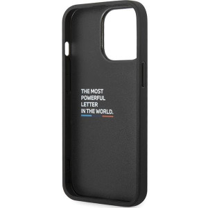 Оригинален гръб от естествена и еко кожа BMW Leather Carbon BMHCP13X22NBCK - iPhone 13 Pro Max черен - Img 7