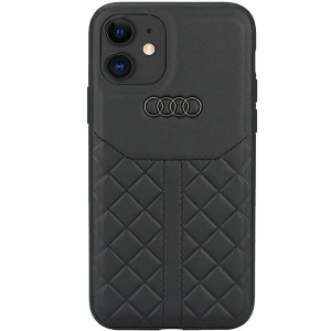 Оригинален гръб от естествена кожа AUDI Genuine Leather AU-TPUPCIP11R-Q8 / D1-BK - iPhone 11 черен - Img 1