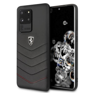 Оригинален гръб от естествена кожа FERRARI Heritage Quilted FEHQUHCS69BK - Samsung Galaxy S20 Ultra / S20 Ultra 5G черен - Img 9