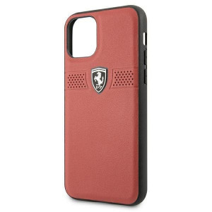 Оригинален гръб от естествена кожа FERRARI Heritage Quilted FEOBAHCN58RE - iPhone 11 Pro червен - Img 3