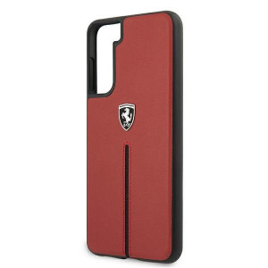 Оригинален гръб от естествена кожа FERRARI Off Track Leather Nylon Stripe FEOSIHCS21 5GSRE - Samsung Galaxy S21 5G червен - Img 6