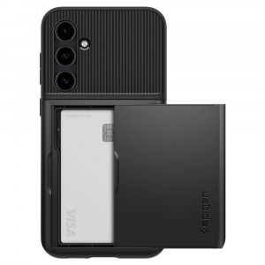 Оригинален гръб със слот за карта SPIGEN Slim Armor CS - Samsung Galaxy S23 FE черен - Img 3