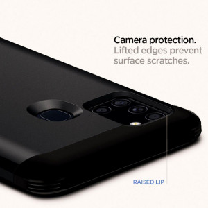 Оригинален гръб със стойка SPIGEN Tough Armor - Samsung Galaxy A21s тъмносив - Img 7