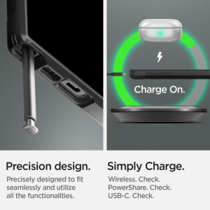 Оригинален гръб със стойка SPIGEN Tough Armor - Samsung Galaxy S23 Ultra черен - Img 15