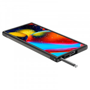 Оригинален гръб със стойка SPIGEN Tough Armor - Samsung Galaxy S24 Ultra металносив - Img 1