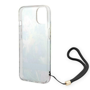Оригинален гръб с връзка GUESS Flower GUOHCP14SHFLSB - iPhone 14 син - Img 6