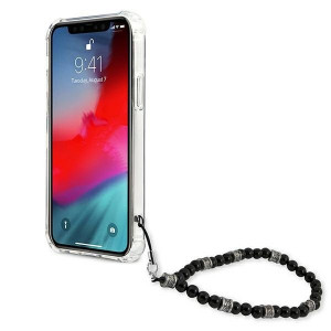 Оригинален гръб с гривна GUESS черен Pearl GUHCP12MKPSBK - iPhone 12 / 12 Pro прозрачен - Img 5