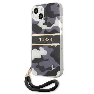 Оригинален гръб с каишка GUESS Camo GUHCP13mkCABBK - iPhone 13 черен - Img 2