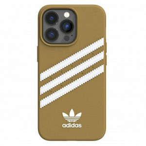 Оригинален гръб ADIDAS OR Molded PU - iPhone 13 Pro Max бежов / златист - Img 2