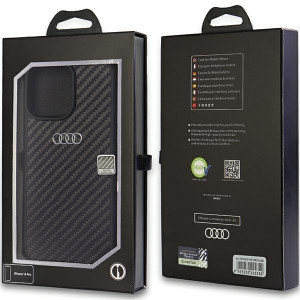 Оригинален гръб AUDI Carbon Fiber AU-TPUPCIP14P-R8 / D2-BK - iPhone 14 Pro черен - Img 3