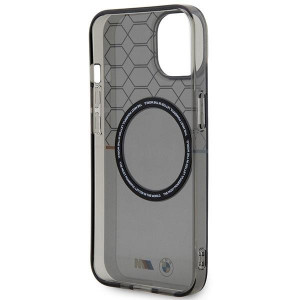 Оригинален гръб BMW Pattern MagSafe BMHMP14SHGPK - iPhone 14 сив - Img 7