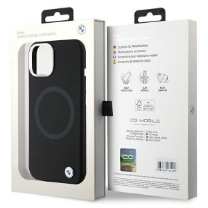 Оригинален гръб BMW Signature Liquid Silicone MagSafe - iPhone 15 черен - Img 8